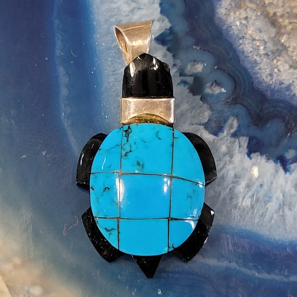 Jewelry - 🎉HP🎉Onyx Turtle Pendant.